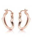 Pretty Heart Silver Hoop Earring HO-2512